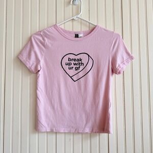 Ariana Grande "Break Up With Your GF" Pink Graphic T-Shirt 2019 Tour Merch Small